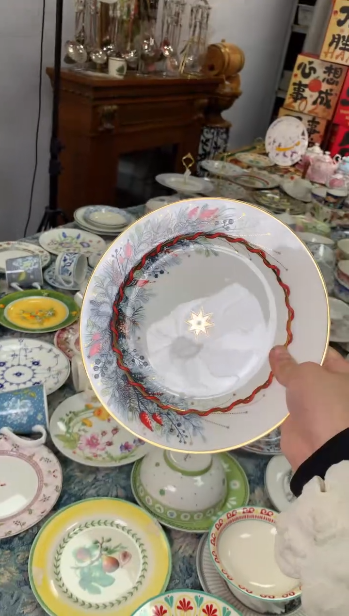 【闪购商品】瓷片陶瓷原单CC731餐具1个8寸