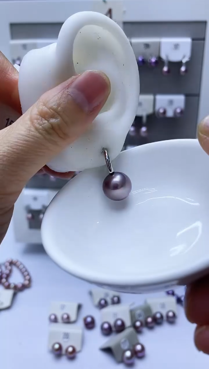 【闪购商品】淡水珍珠耳饰银S925镶嵌153