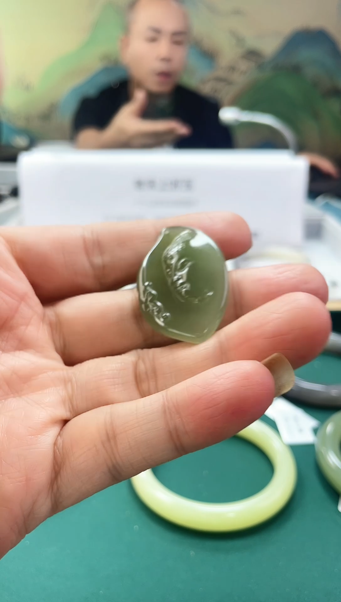 【闪购商品】和田玉颈饰未镶嵌2247和田玉花开见佛挂件