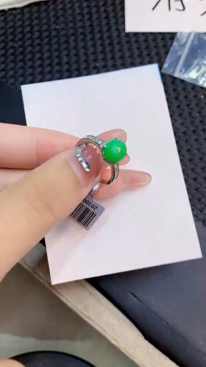 翡翠银S925镶嵌吊坠(不含链)1