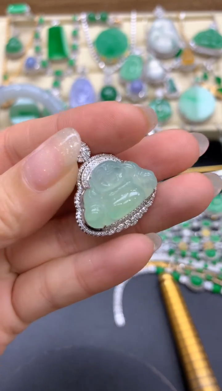 【闪购商品】翡翠颈饰18K金镶嵌362-中国好珍宝