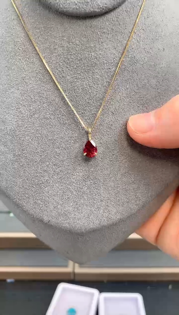 【闪购商品】碧玺吊坠(不含链)18K金镶嵌碧玺