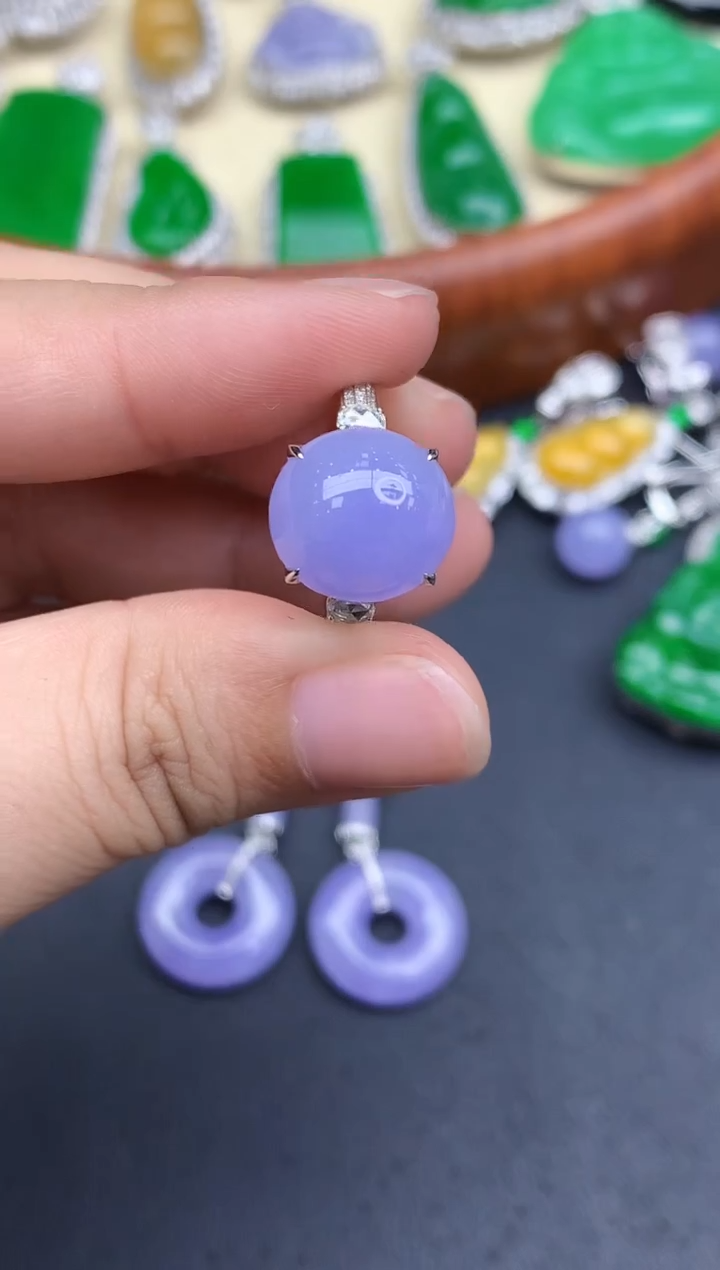 18K金镶嵌戒指翡翠638-中国好珍宝