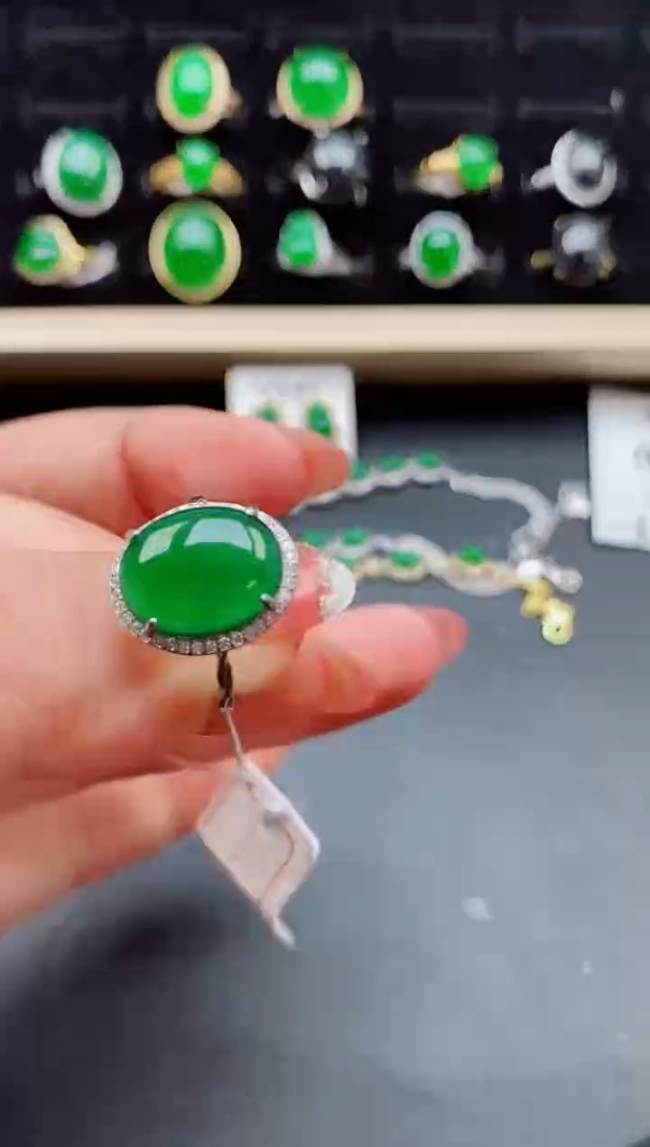 【闪购商品】翡翠戒指银S925镶嵌1212