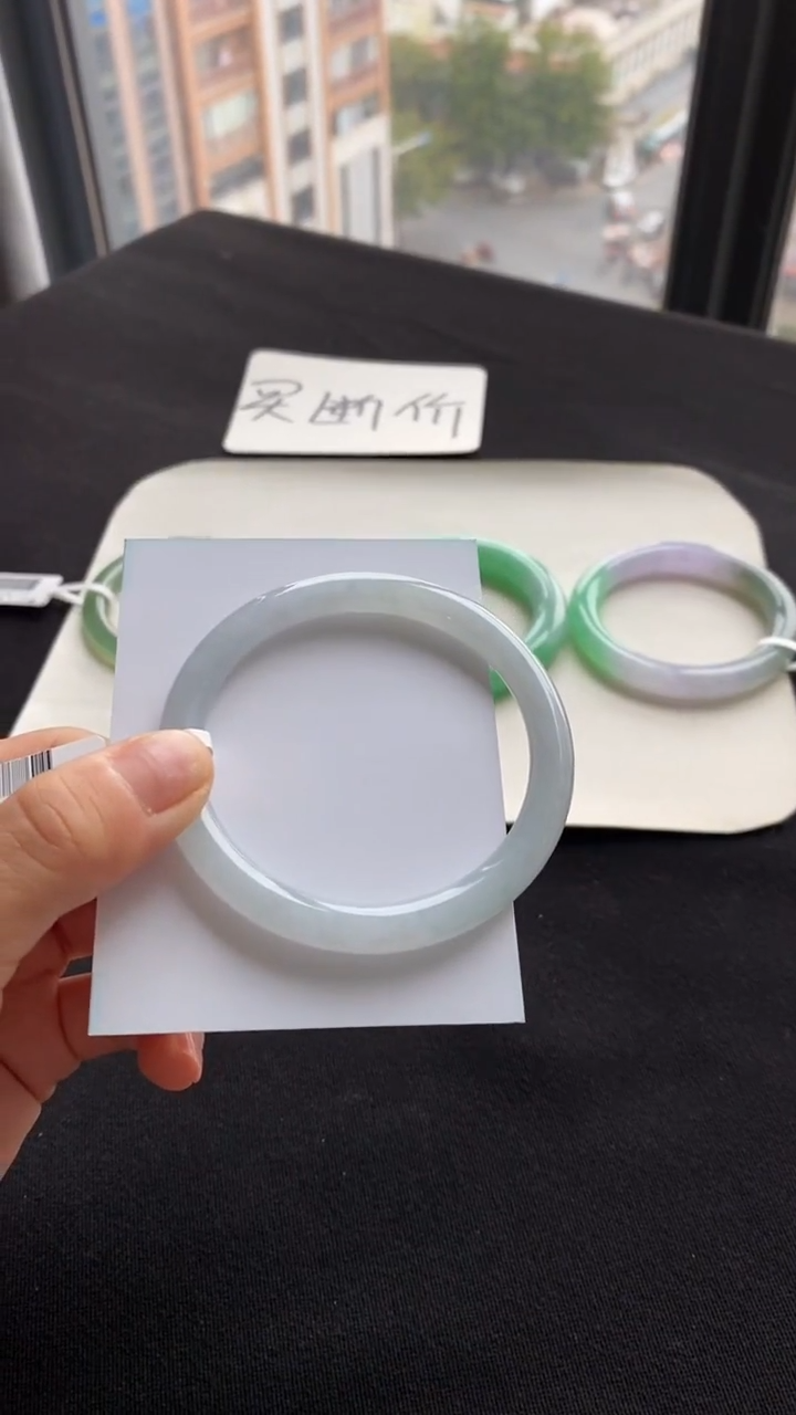 【闪购商品】翡翠手镯（圆镯）未镶嵌55圆条--不退不换