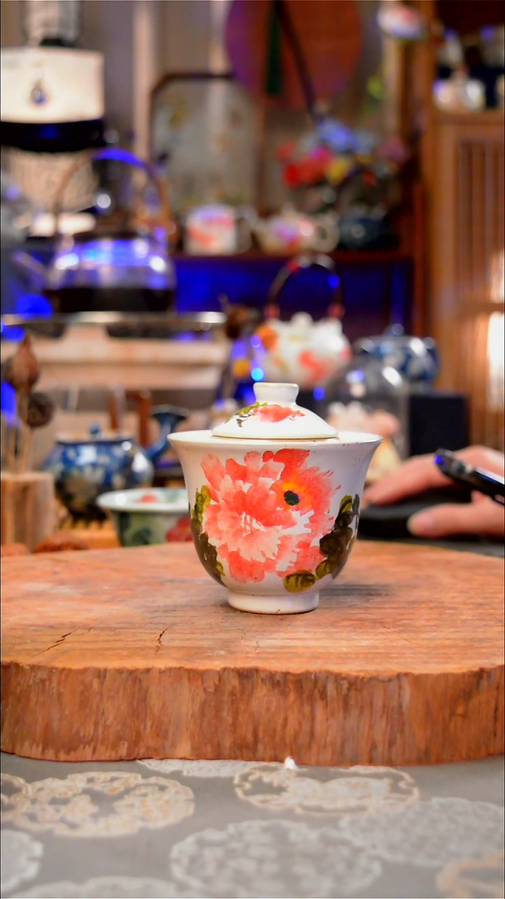 【闪购商品】杯子牡丹手工手绘手工手绘