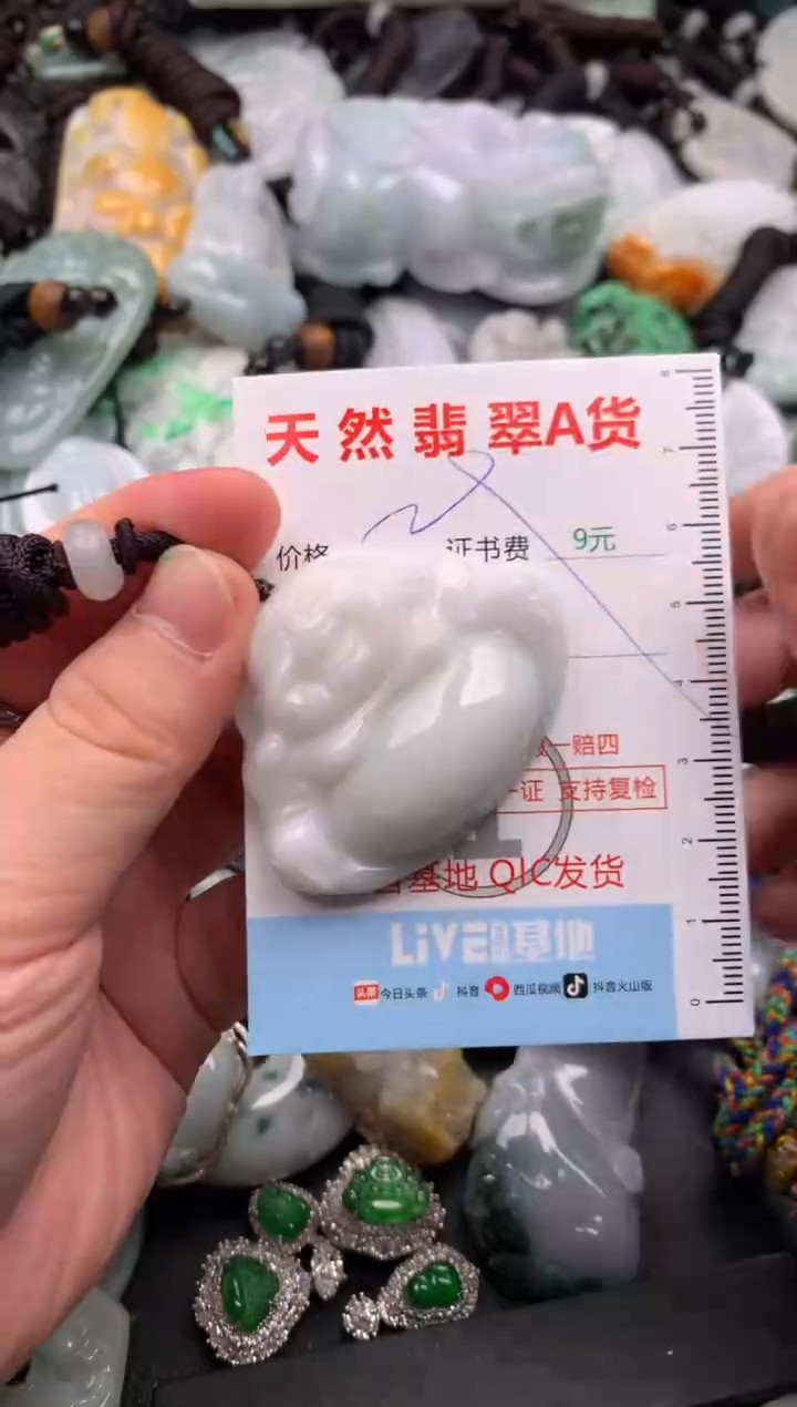 翡翠未镶嵌吊坠(不含链)1