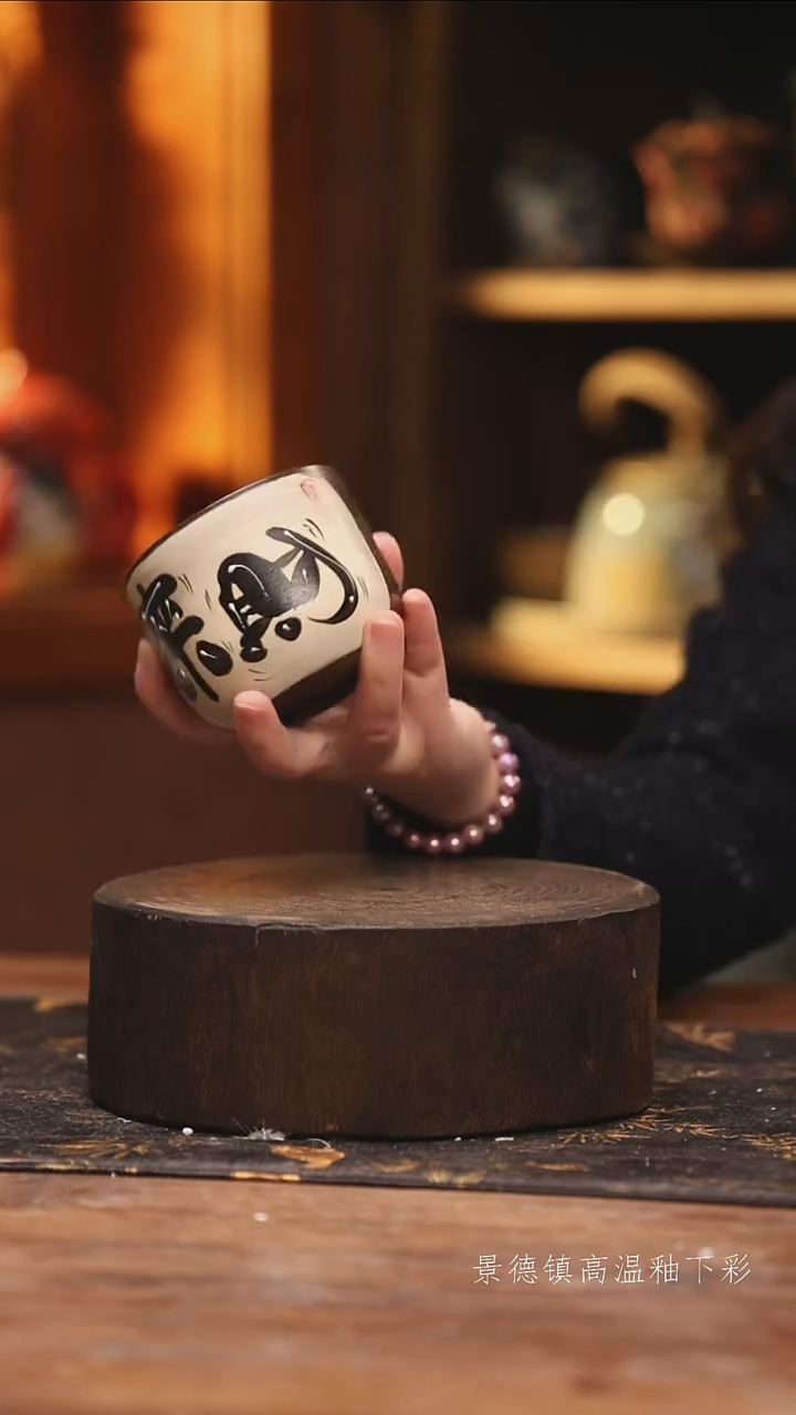 陶瓷景德镇高温釉下手绘陶瓷@L058@