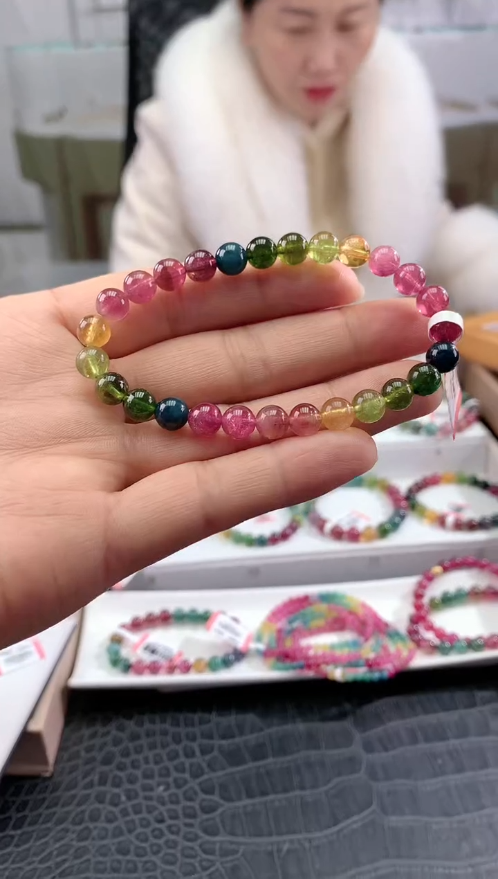 【闪购商品】碧玺手串未镶嵌多样性发一条