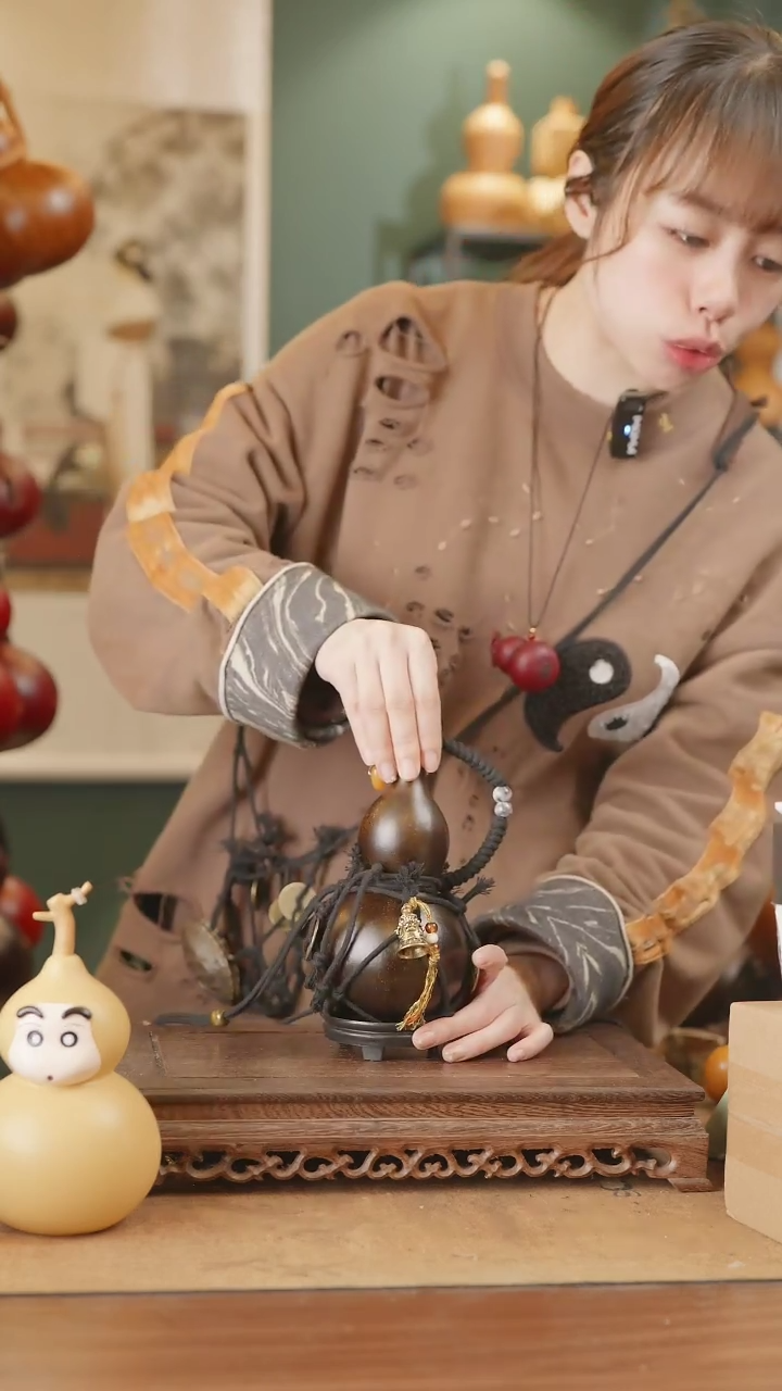 【闪购商品】69号精品天然大漆工艺防渗内胆酒葫芦~