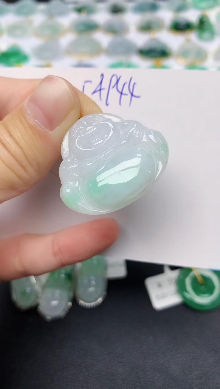 颈饰18K金镶嵌翡翠天然缅甸A货翡翠百元以上9元证书费自理