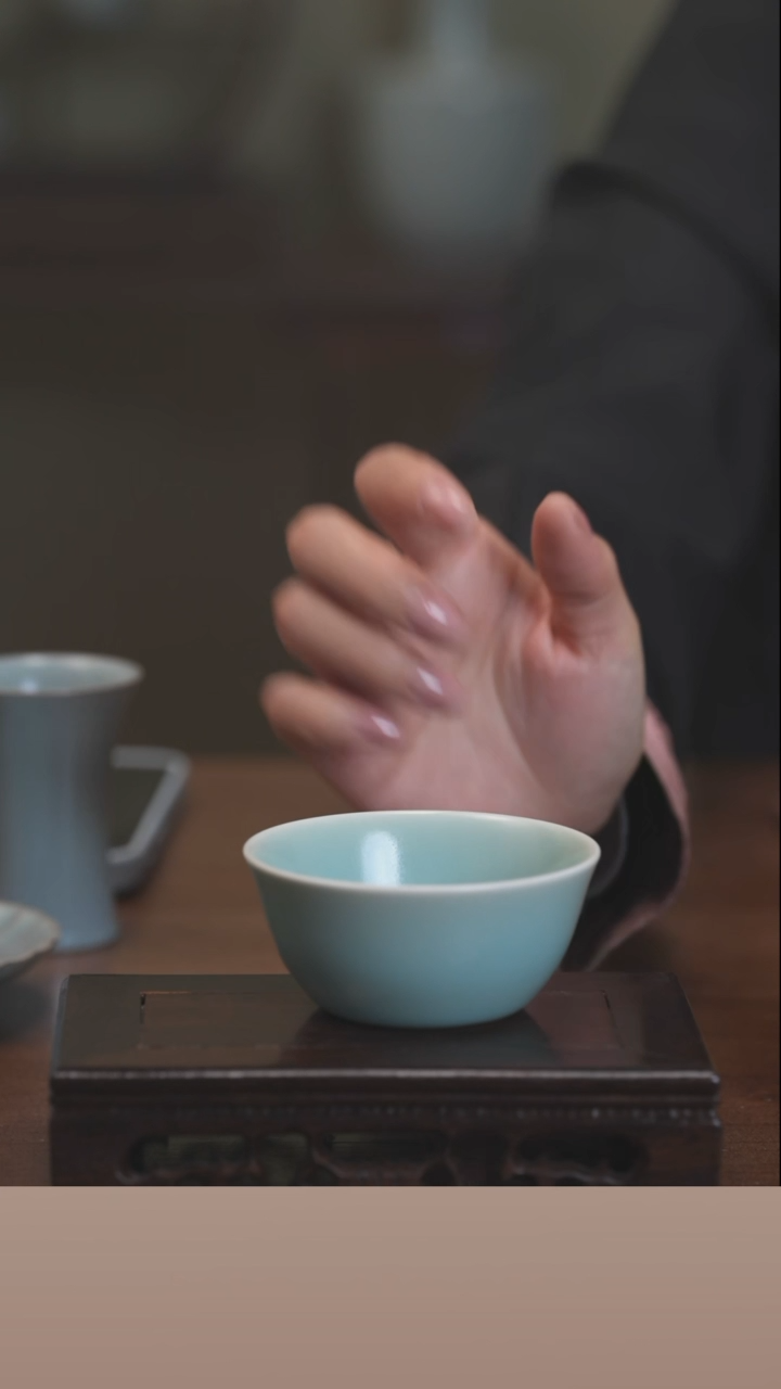 【闪购商品】清凉寺原产地仿古釉手工汝瓷鸡缸杯