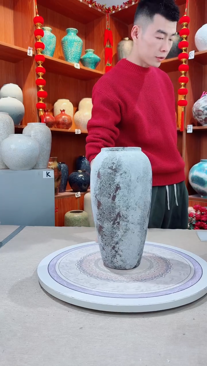 瓶雪花秀 大号 陶瓷花瓶 无花 精品