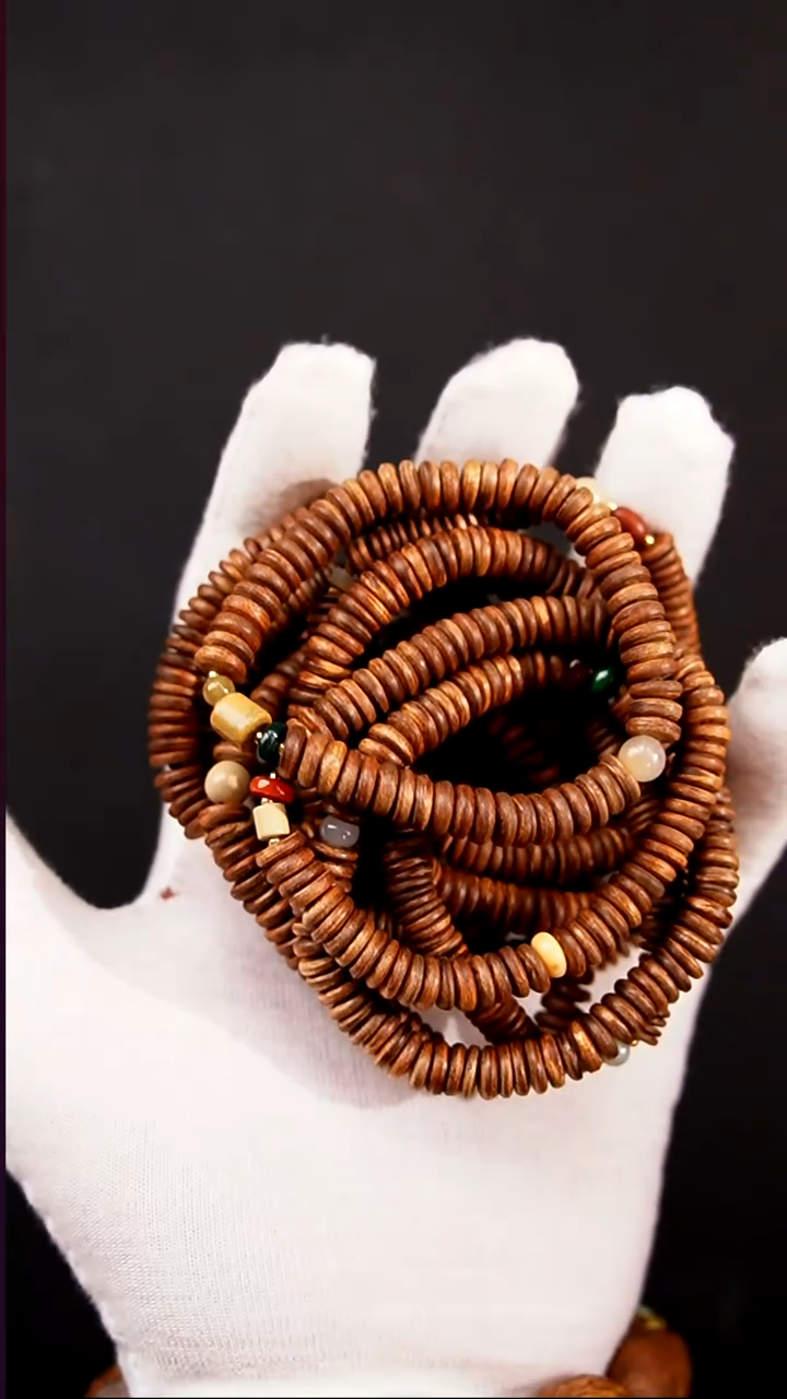 沉香手串【多样性发其一】天然沉香马来随型片珠单圈设计款