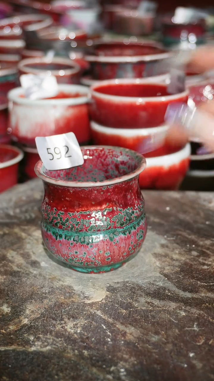 摆件陶精品窑变钧瓷茶器