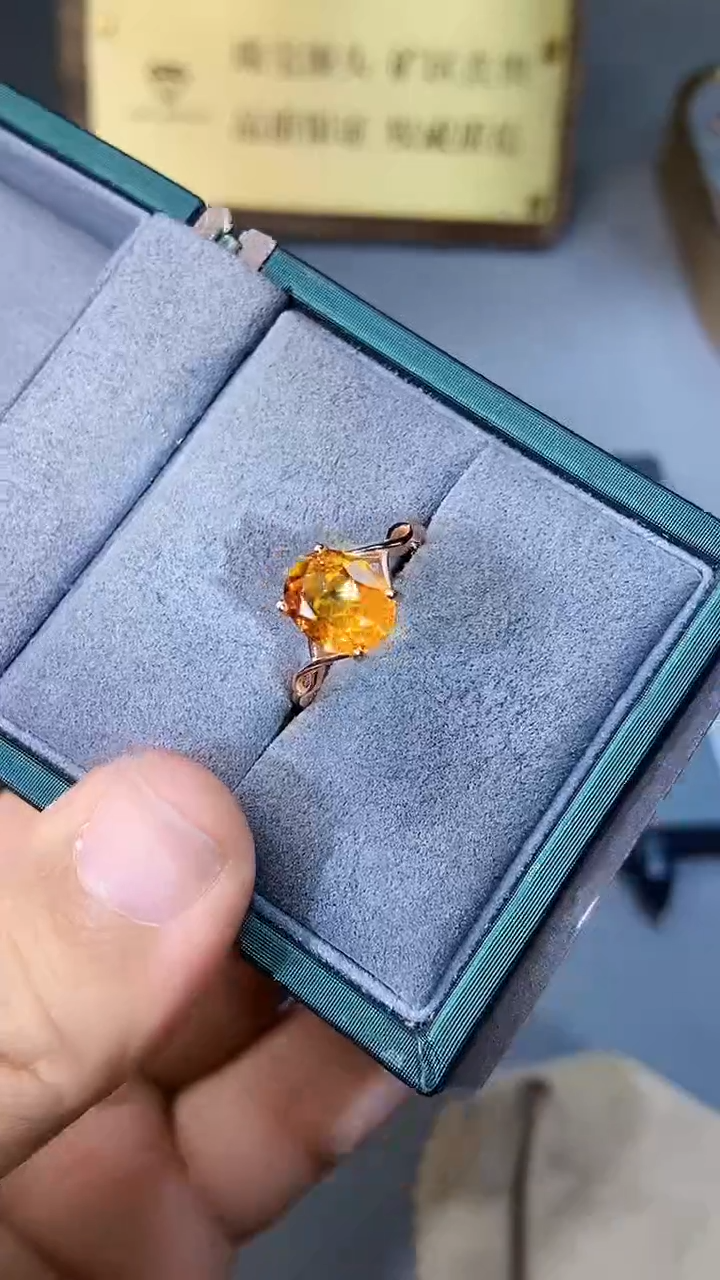 【闪购商品】彩色蓝宝石戒指银S925镶嵌354