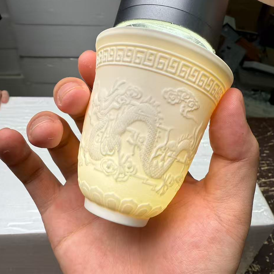 【闪购商品】浮雕龙凤影雕主人杯品茗杯（无礼盒）@@@@@@@@@@1