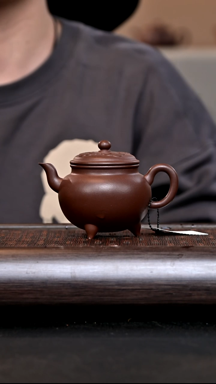 紫砂茶壶WXJ16218 大彬如意 紫泥