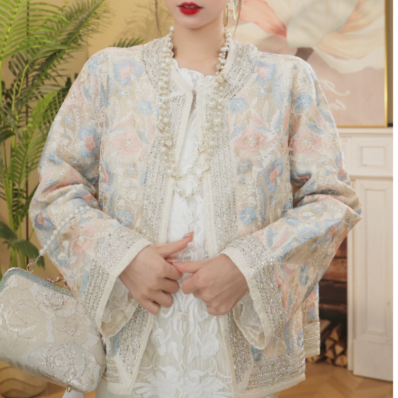 出花秋月｜轻奢高级感气质时尚优雅女装外套2025C1831-小源