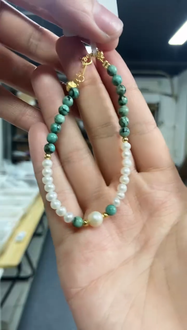 【闪购商品】淡水珍珠手串银S925镶嵌多样性发其一颜色微差