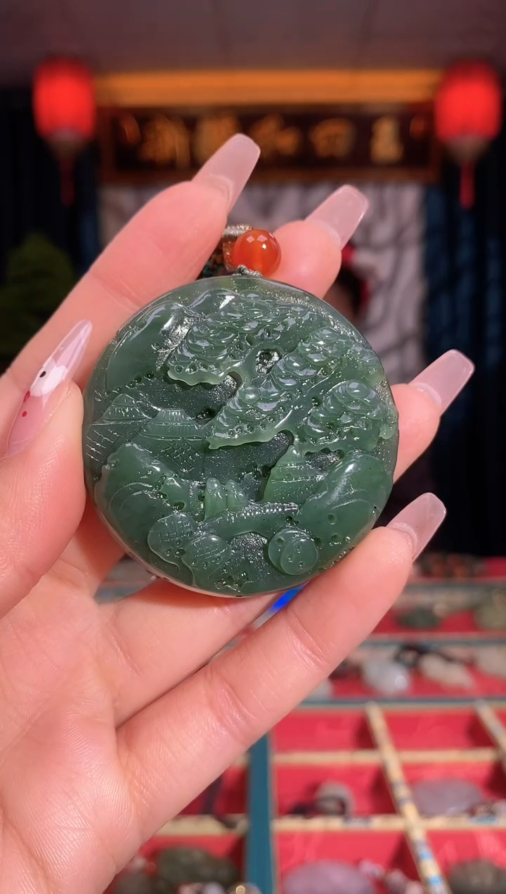 【闪购商品】和田玉颈饰未镶嵌山水