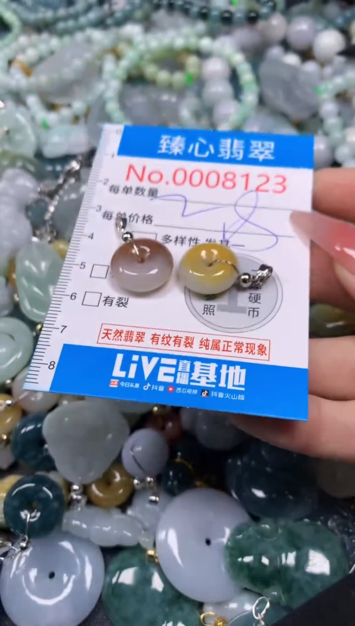 【闪购商品】翡翠颈饰未镶嵌含绳0008123