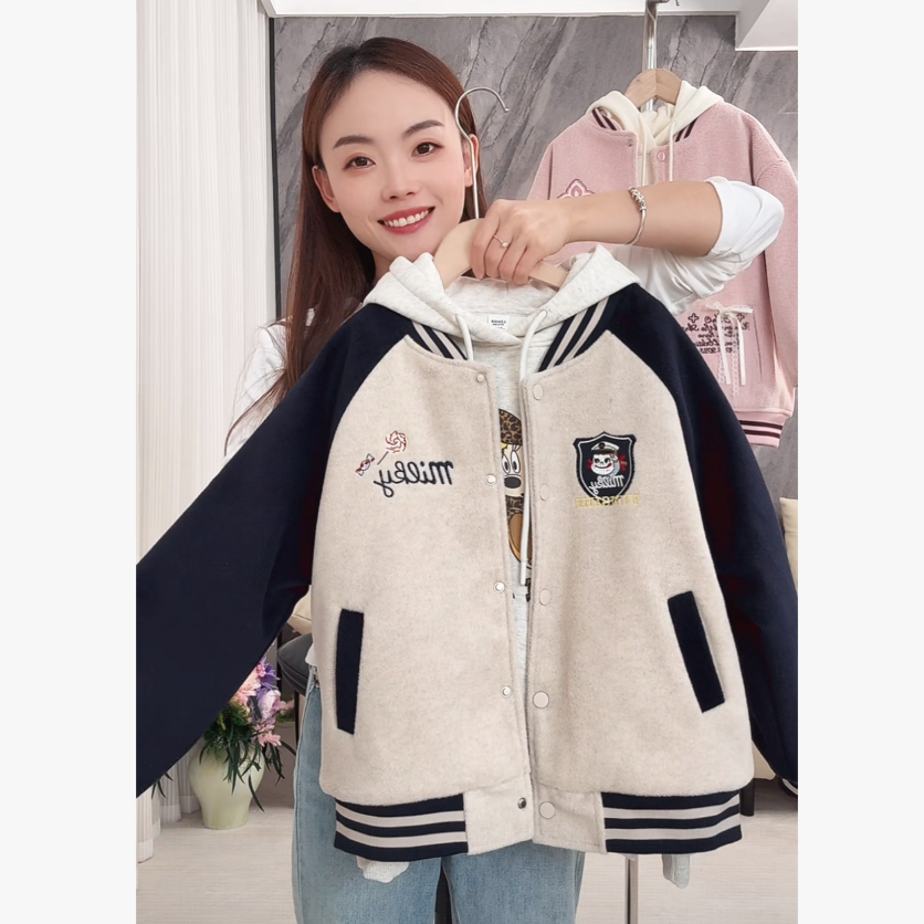 【秋冬必备】儿童外套秋冬款2025新款夹棉呢子男童女童冬装棒球服