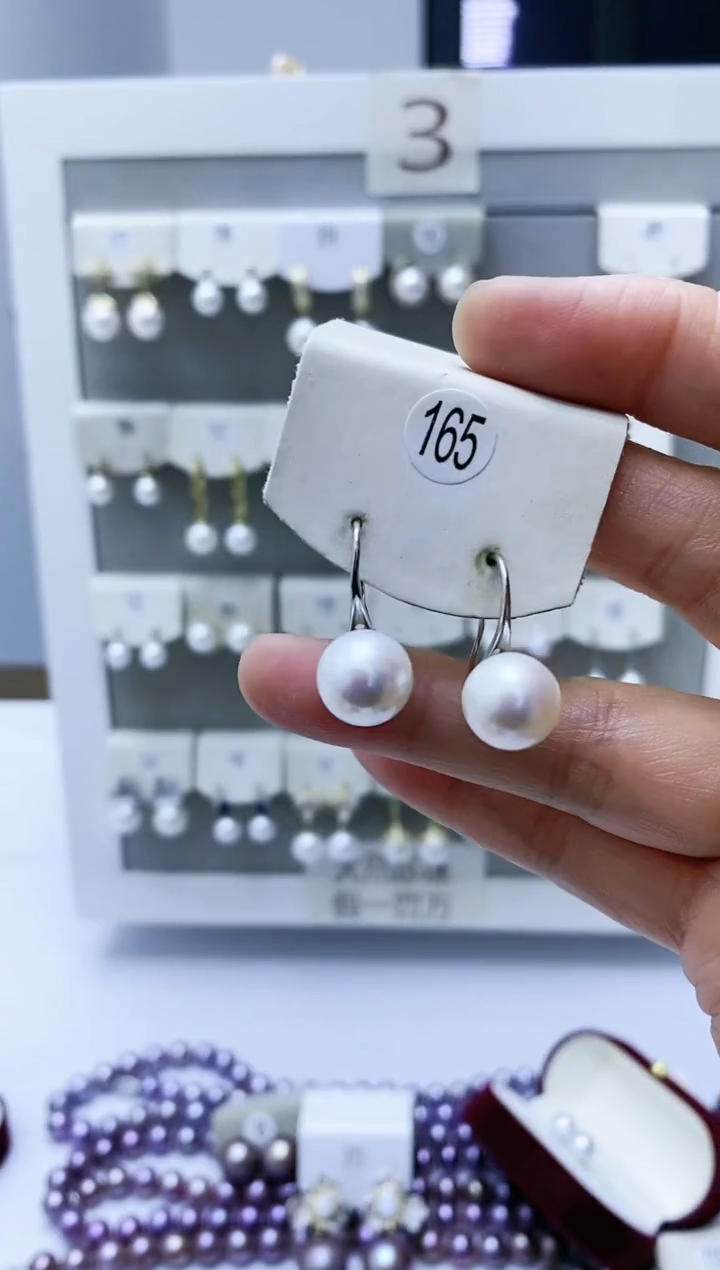 【闪购商品】淡水珍珠耳饰银S925镶嵌165