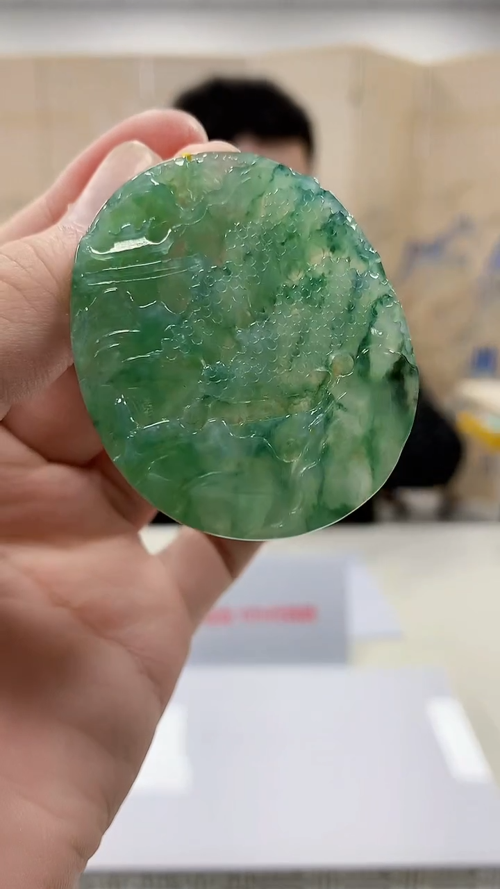 【闪购商品】定制翡翠未镶嵌5153bb-毛货挂件79