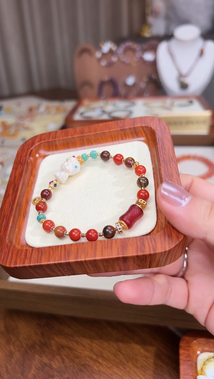 未镶嵌手链南红玛瑙橘*多样性发一