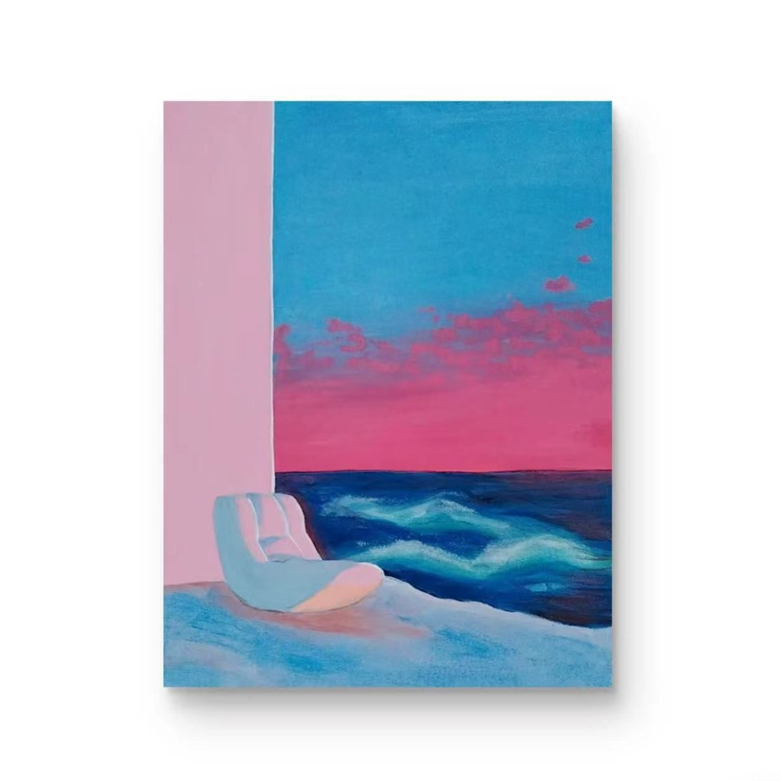 【粉海】孤品 “60*80” No.88 纯手绘挂画