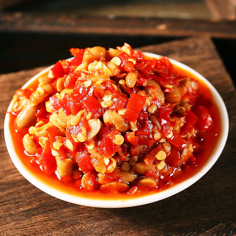农家豆瓣酱，霉豆子辣椒酱。