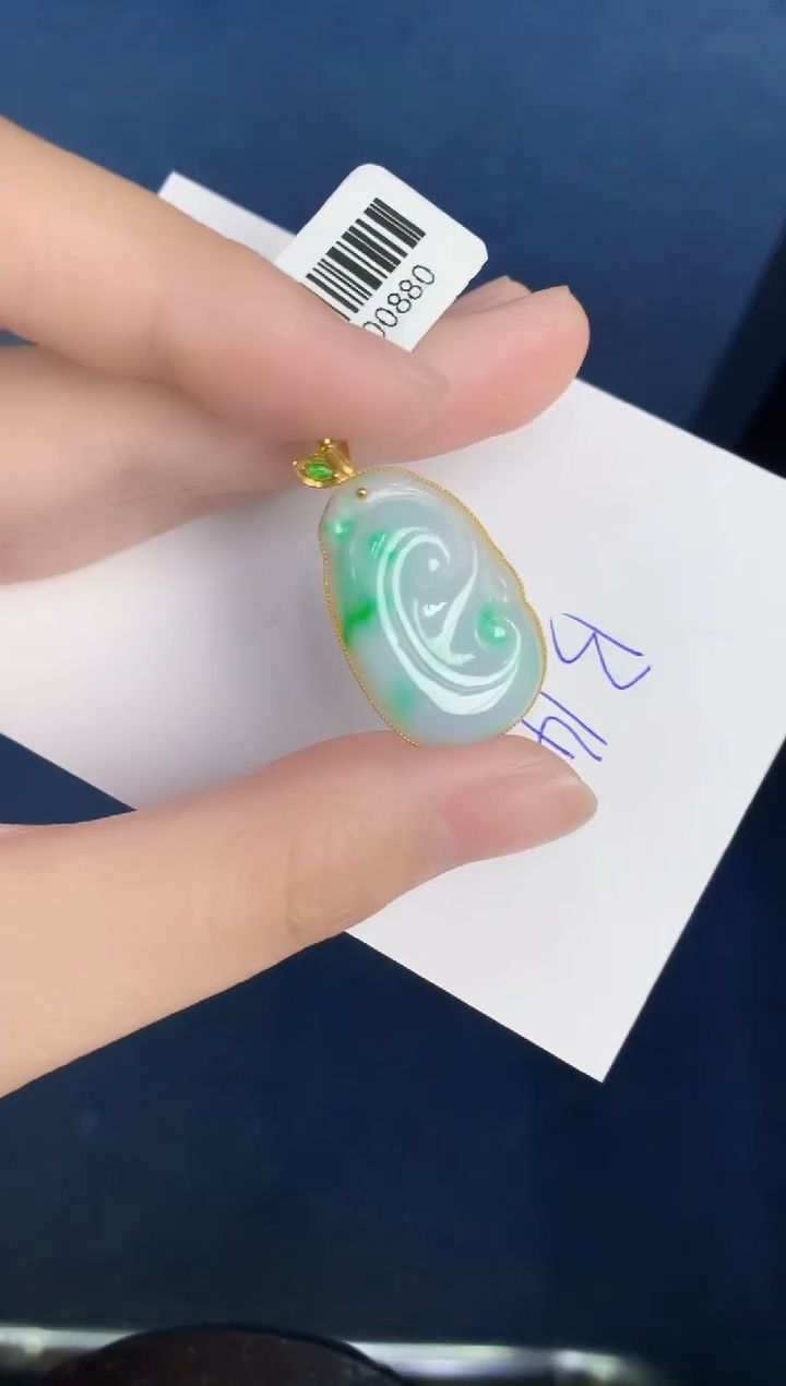 【闪购商品】翡翠颈饰18K金镶嵌000000000