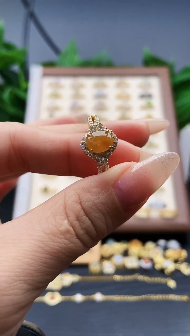 银S925镶嵌戒指翡翠12