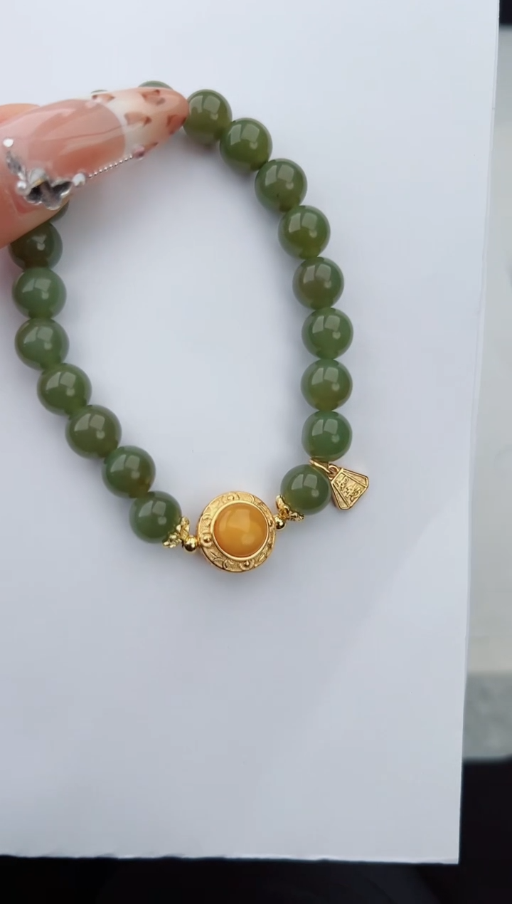 手串未镶嵌和田玉888钰涧微色差T