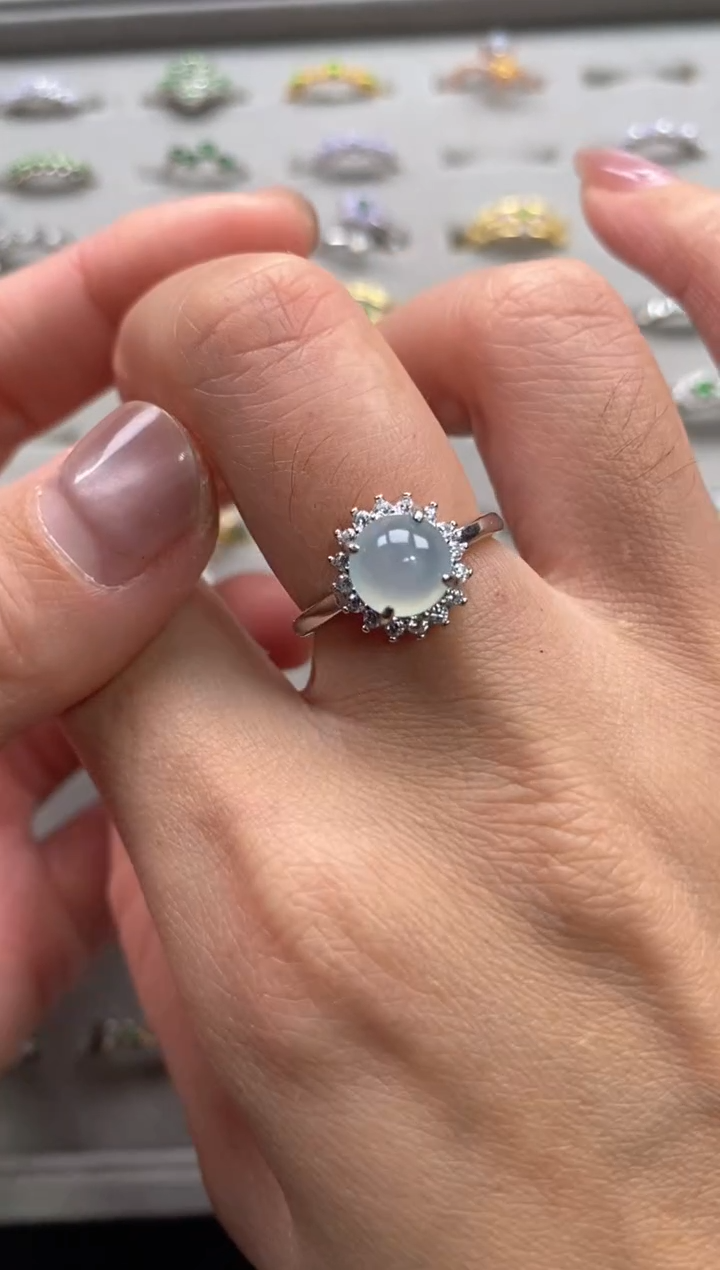 【闪购商品】翡翠戒指银S925镶嵌11111--1