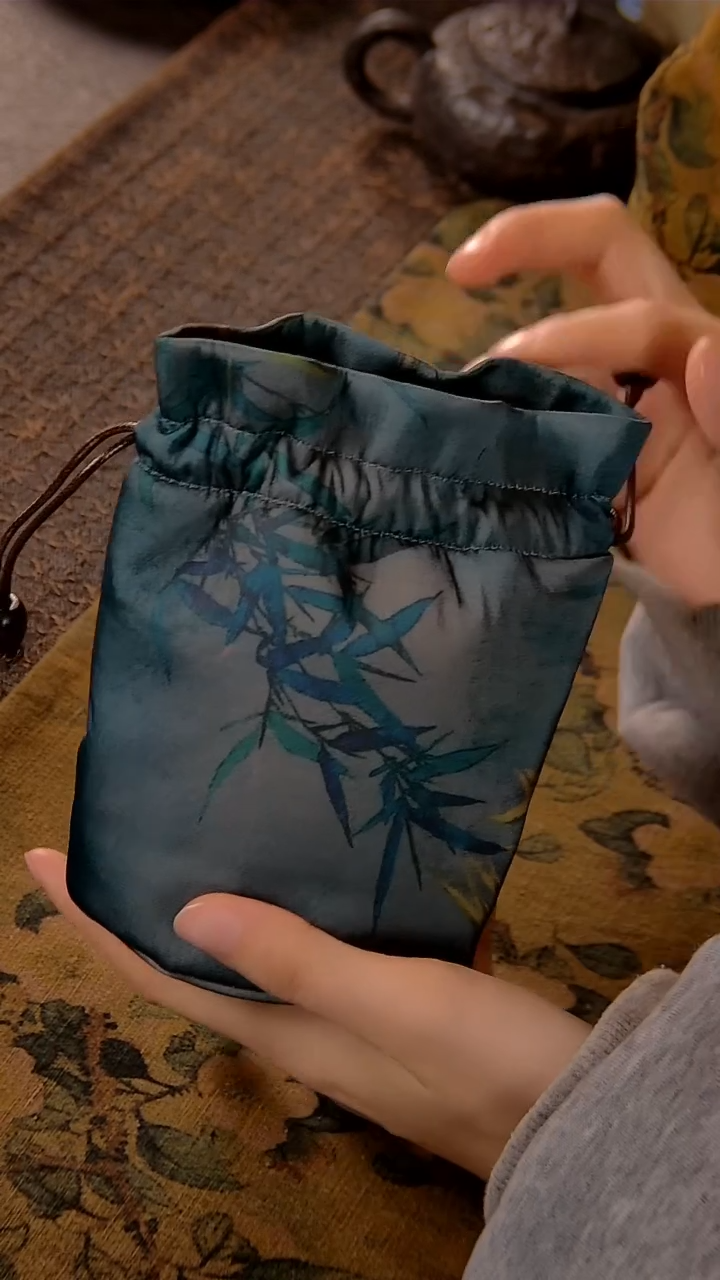 【闪购商品】杯陶瓷杯周边墨绿竹子布袋