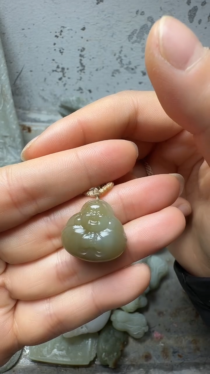吊坠(赠链)未镶嵌和田玉弥勒佛 