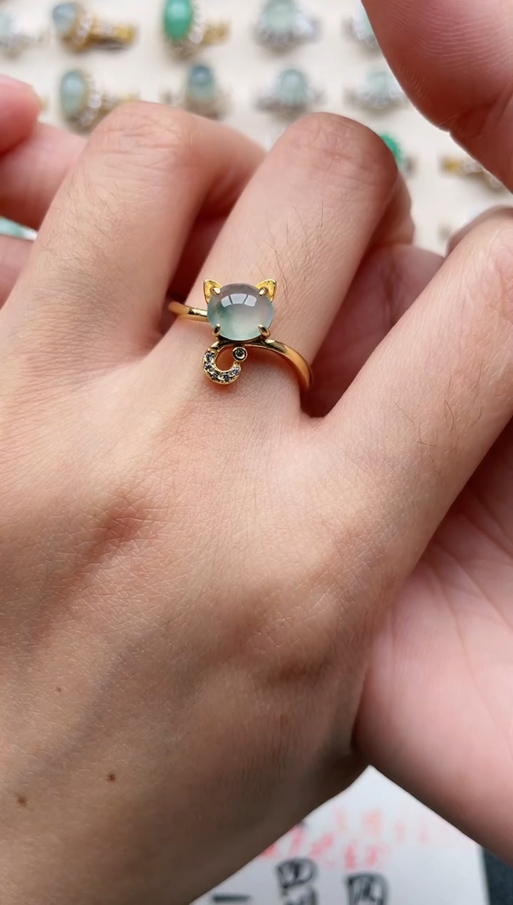 【闪购商品】翡翠戒指银S925镶嵌1111