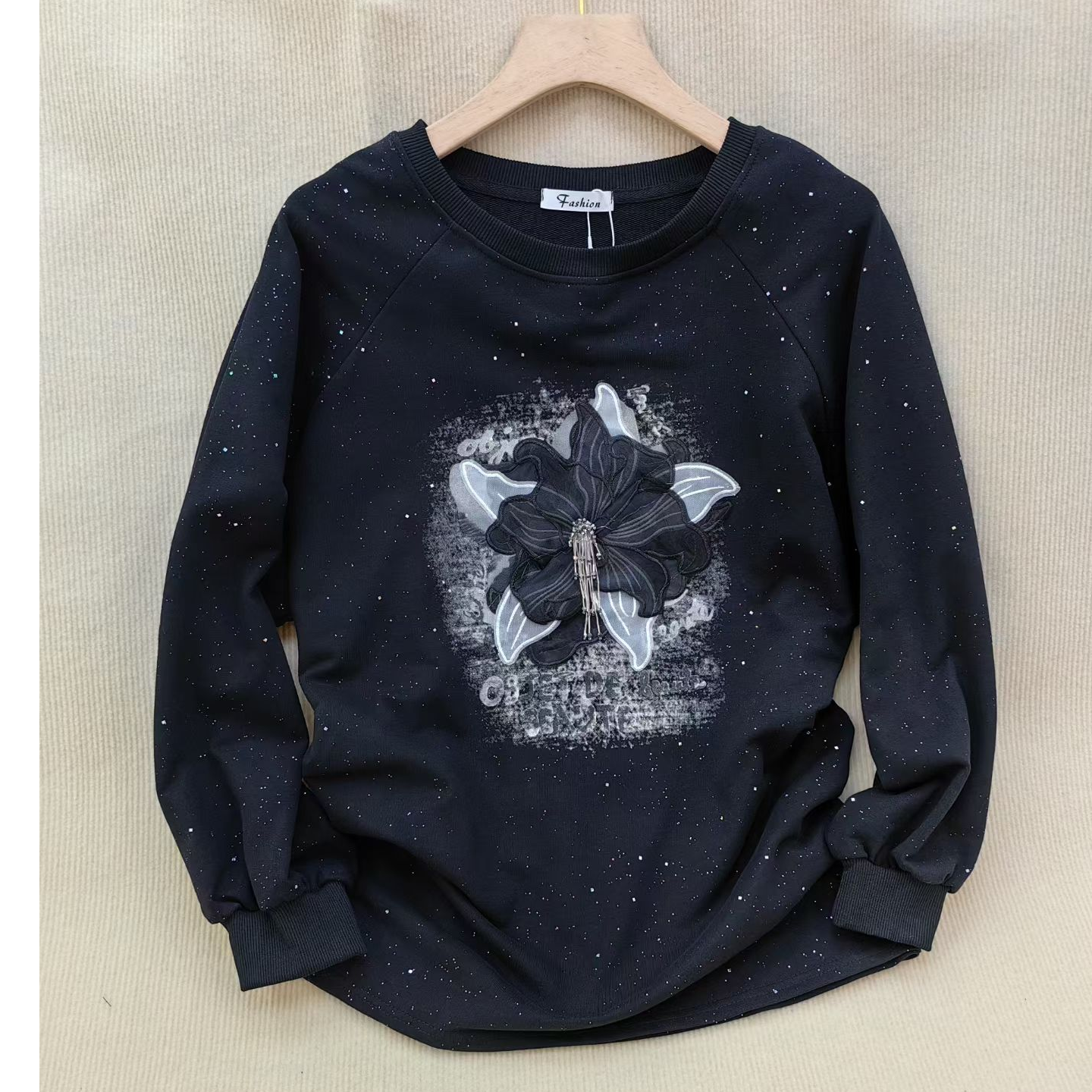 【妍颜福利】甜美清新棉女韩版长袖套头薄款中长款洋气秋冬新款卫衣