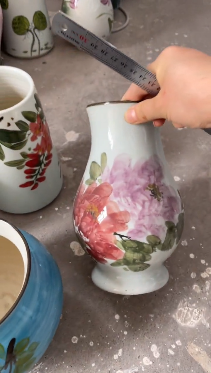 瓶陶景德镇手绘花瓶