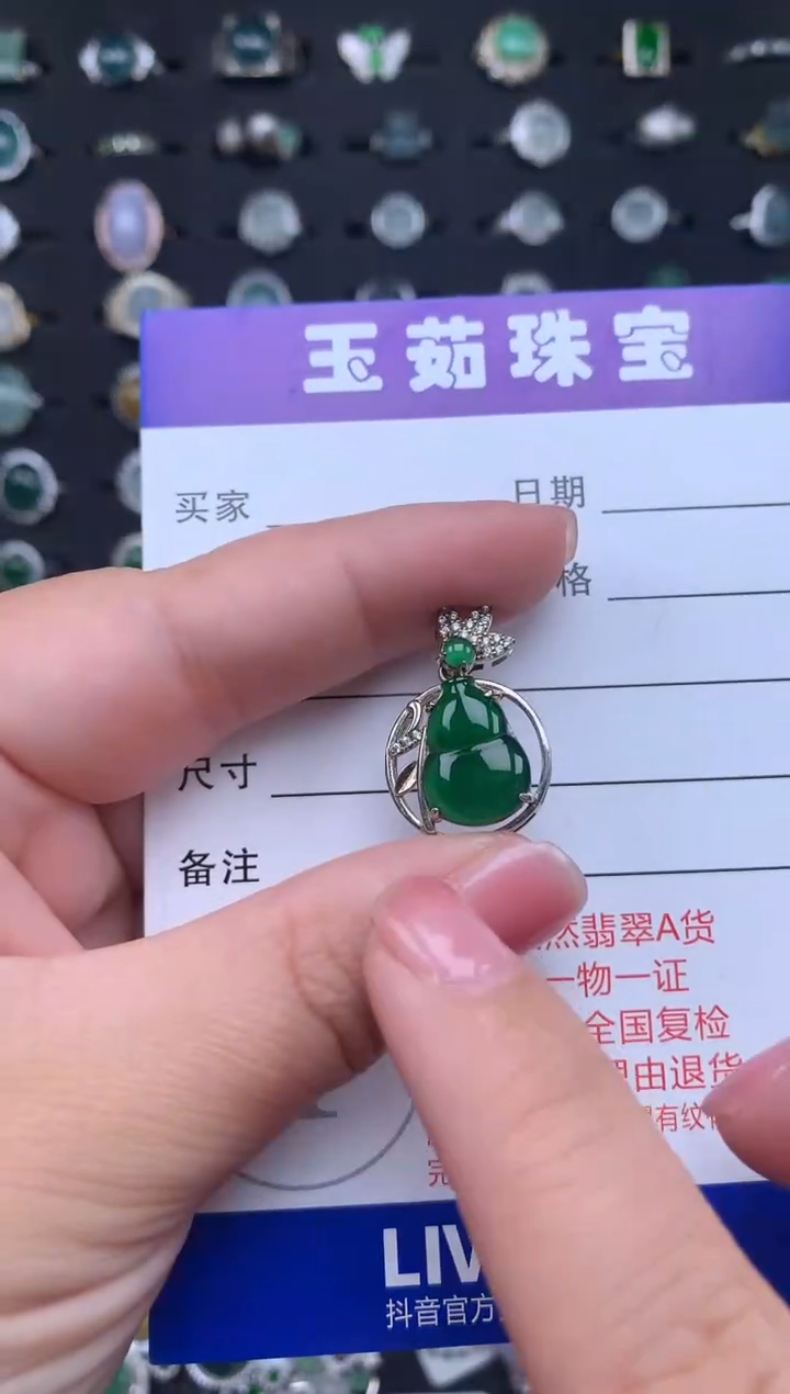 【闪购商品】翡翠颈饰银S925镶嵌24234