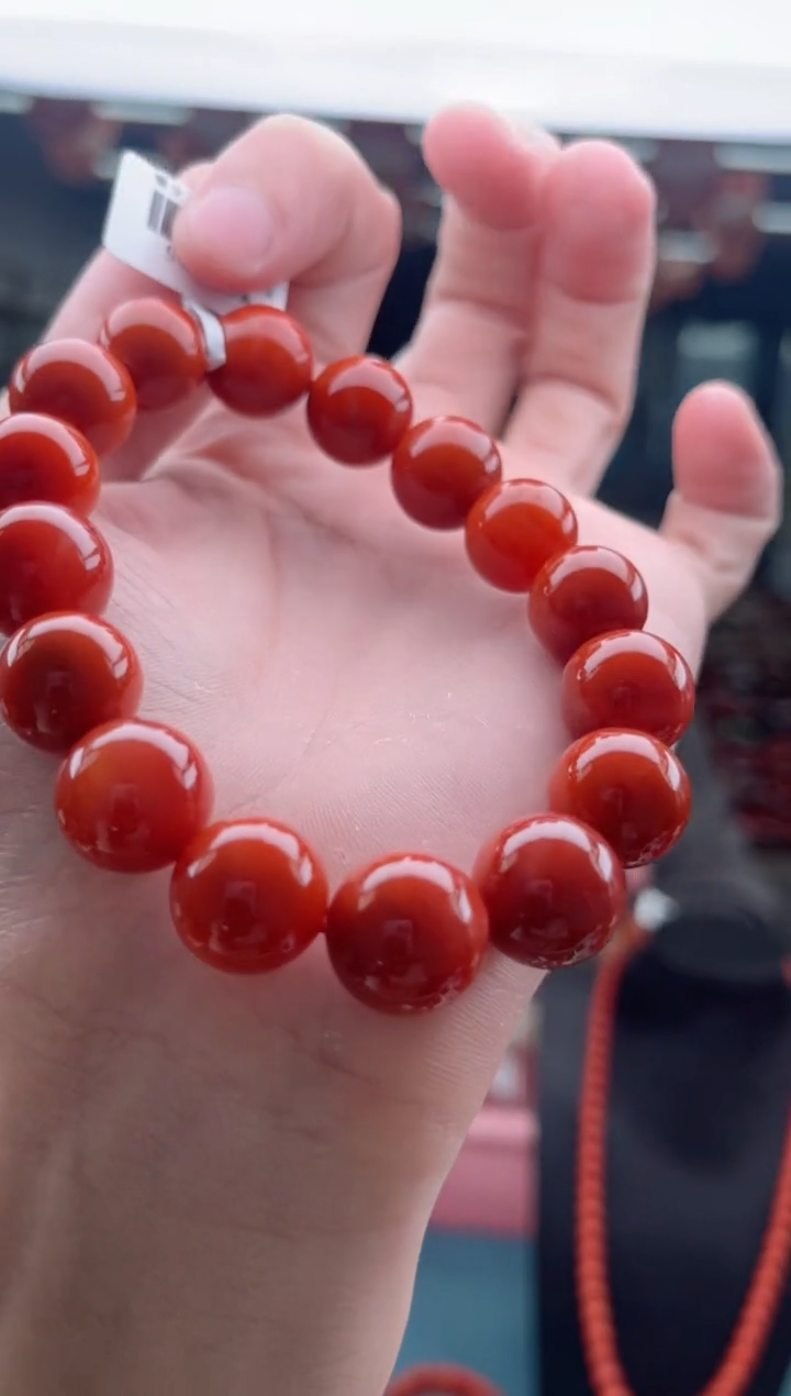 【闪购商品】南红玛瑙A58未镶嵌13mm瓦西单圈-多样性发一件