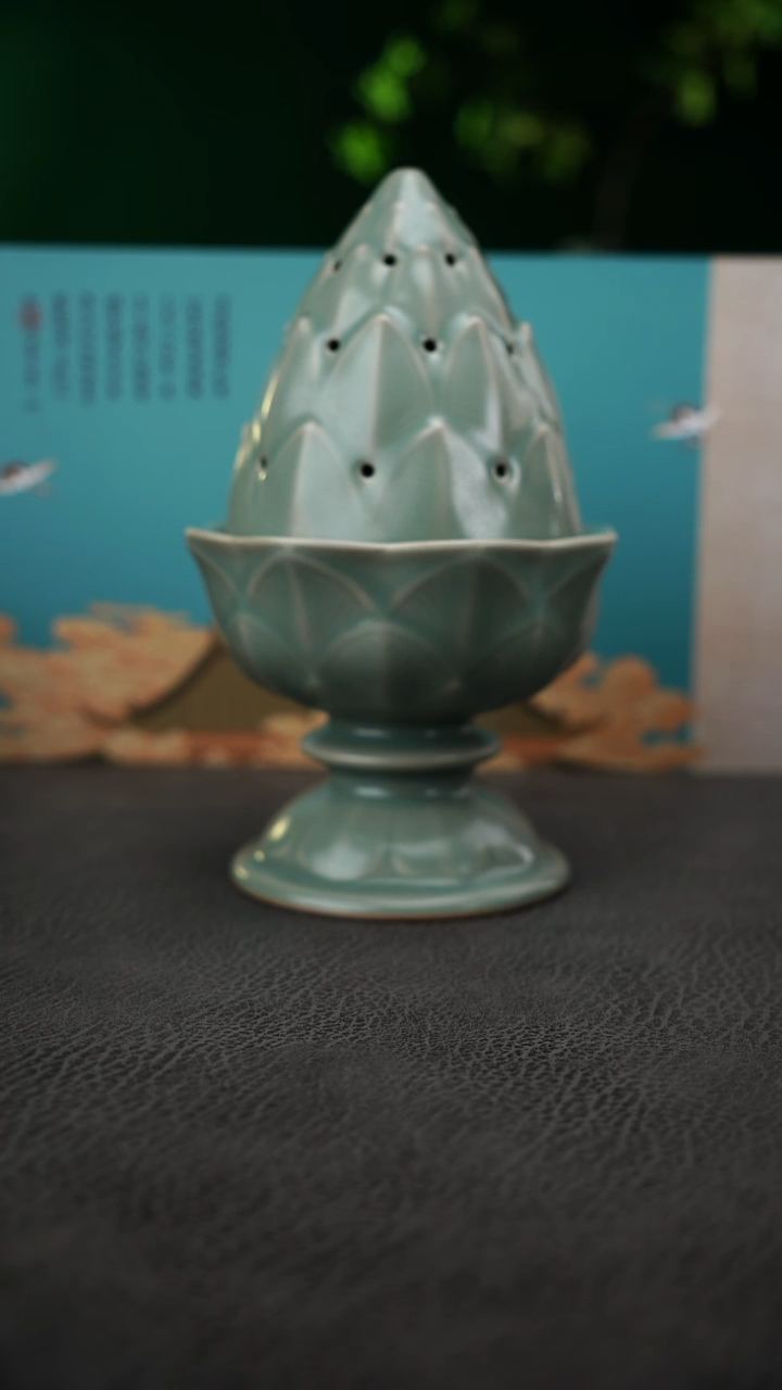 仿古青绿博山炉精品赠香带礼盒