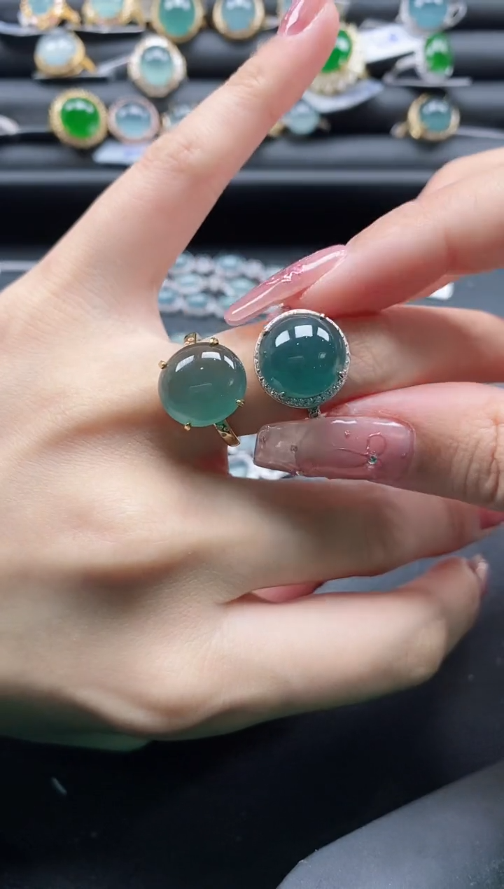 【闪购商品】翡翠戒指银S925镶嵌11111