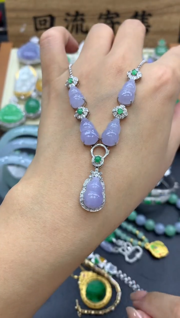 【闪购商品】翡翠颈饰18K金镶嵌451-中国好珍宝