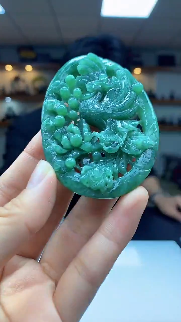 定制翡翠未镶嵌1087hm-毛货挂件53