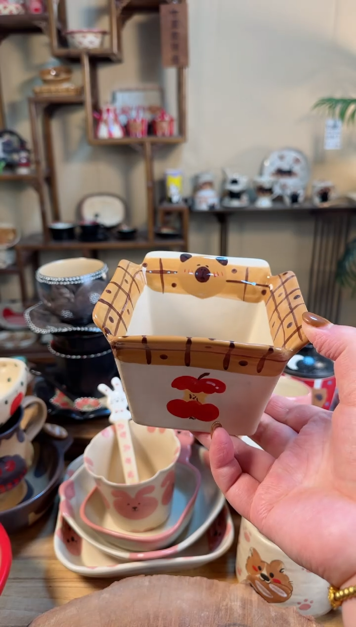 【闪购商品】卡皮方盒子高温瓷器