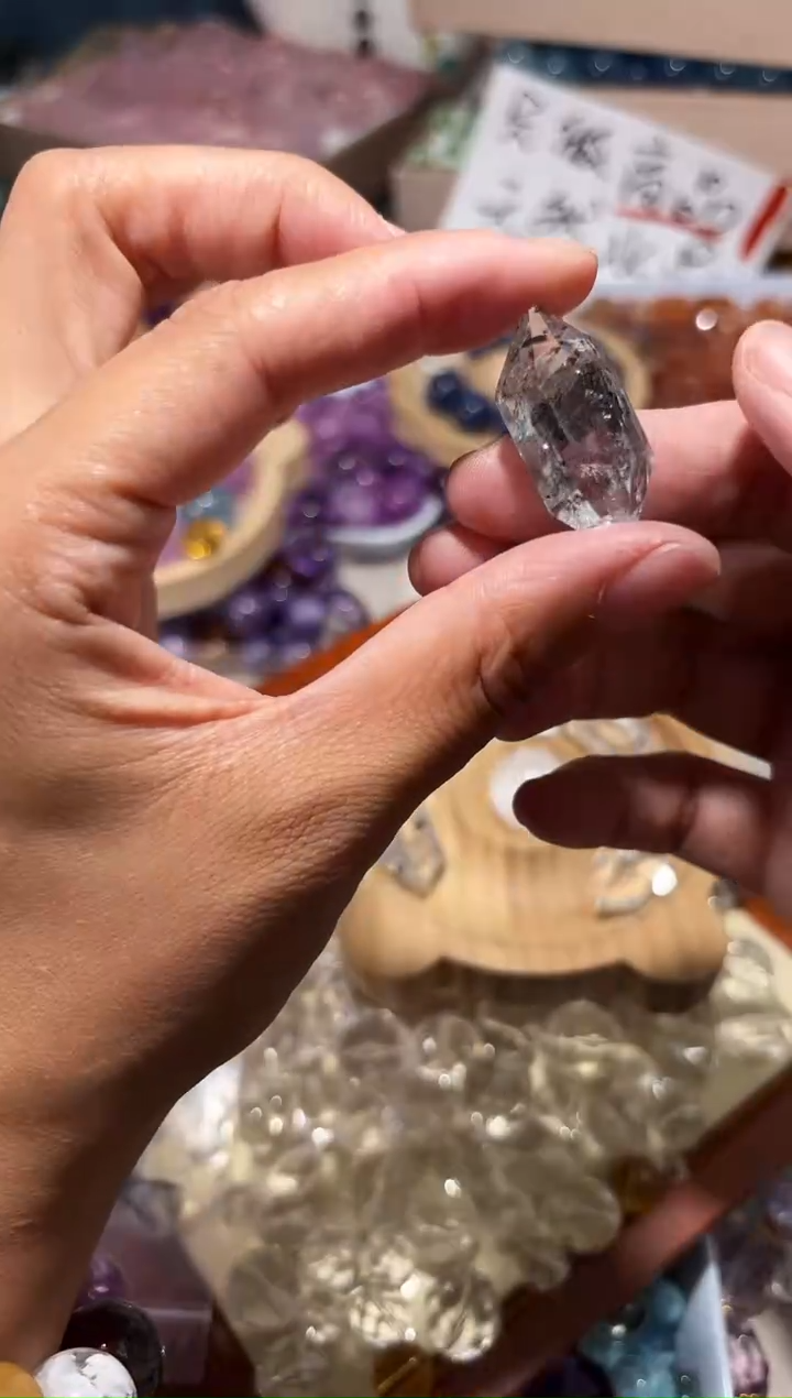 未镶嵌手串水晶默*F70闪灵双尖不打孔