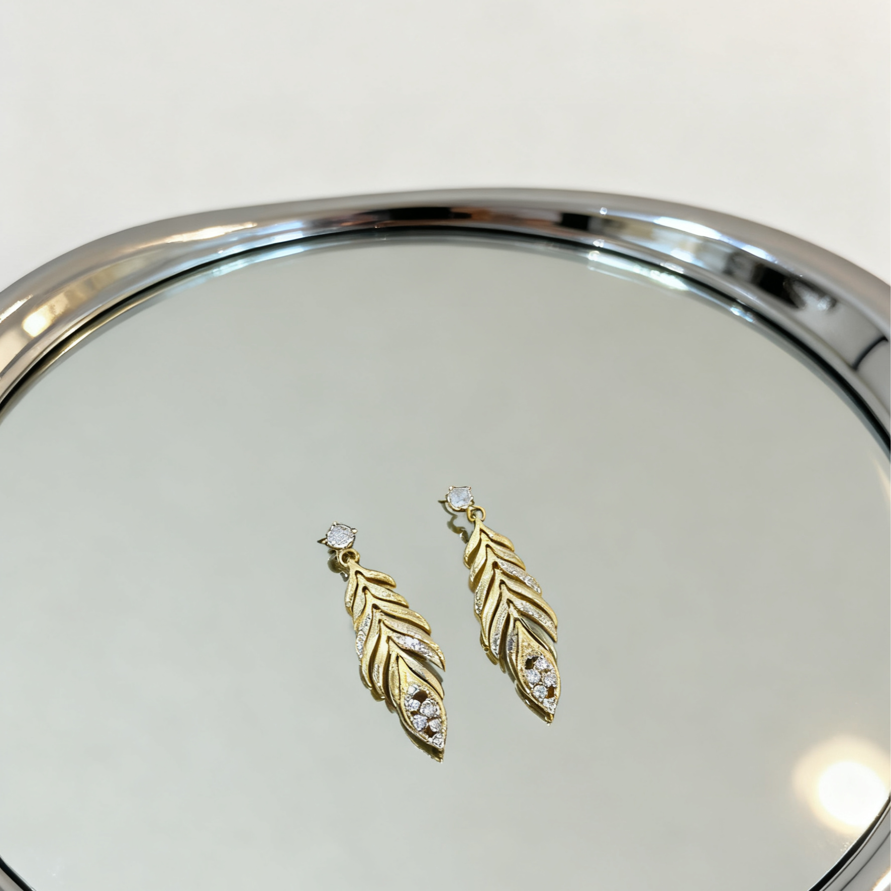 【越美丽】--V金意大利精工拉丝质感高级极简耳饰xmx2827